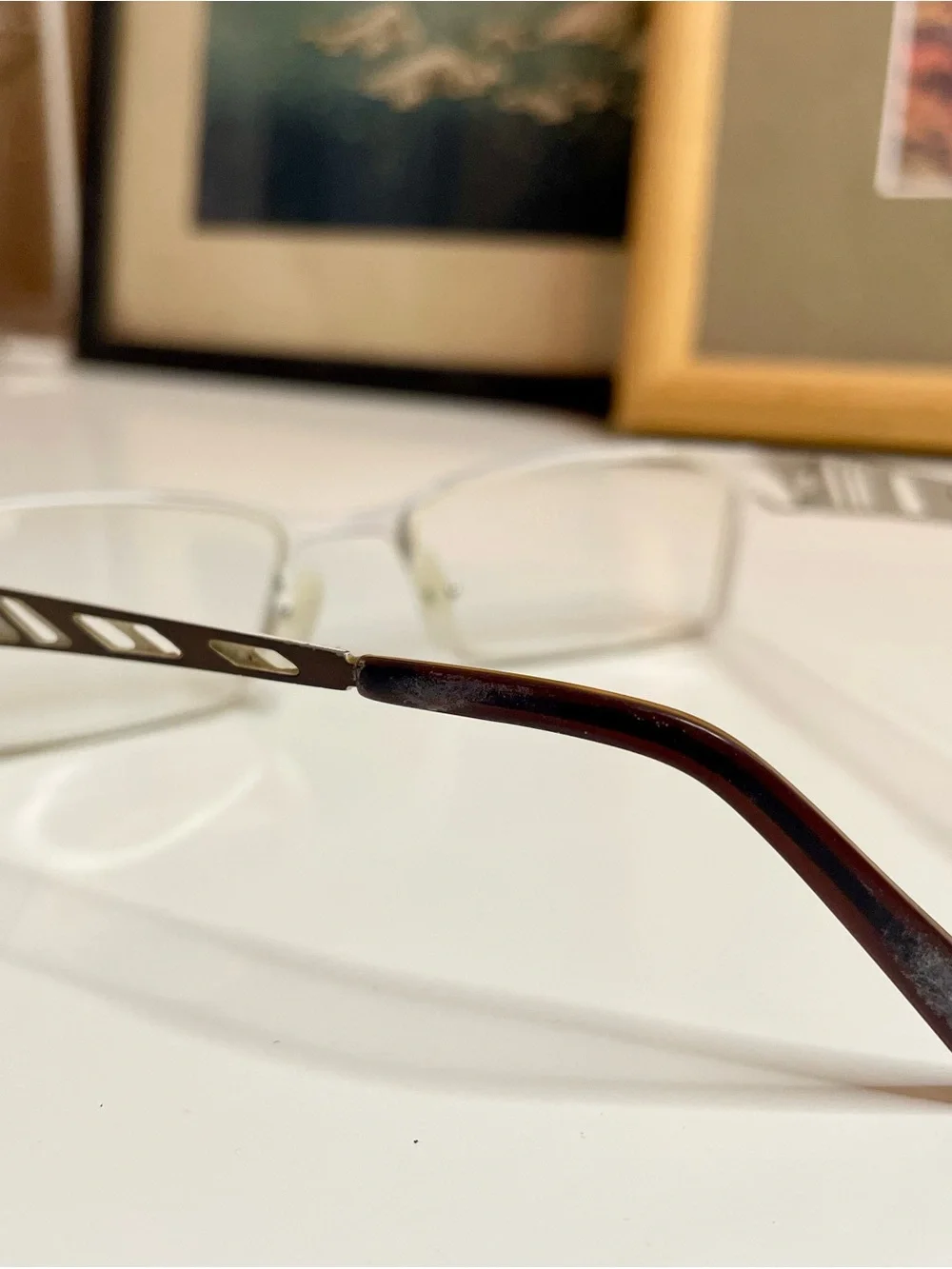 VTG Dolce and Gabbana Sleek Rectangular Y2K Metal Frame Eyeglasses